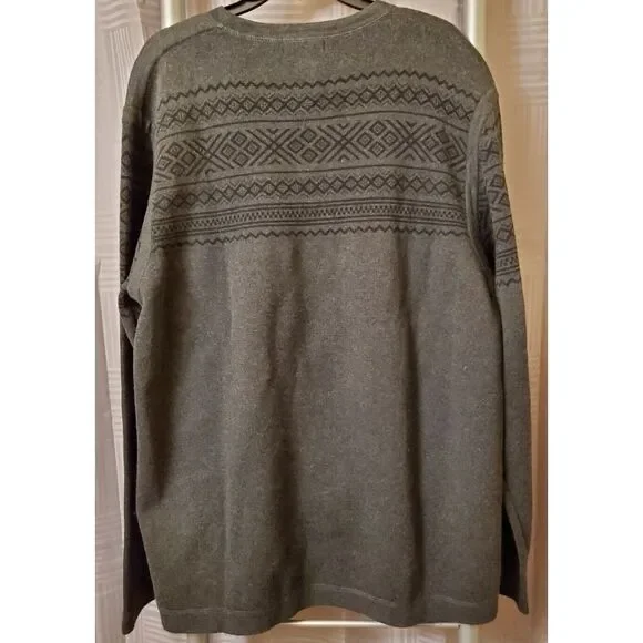 Eddie Bauer Men's Sz XL Tall Sweater Gray 100% Cotton Crew Neck‎ Long Sleeve - Picture 4 of 4